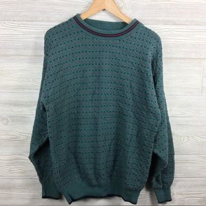 Vintage | 90s Embroidered Oversize Grandpa Sweater